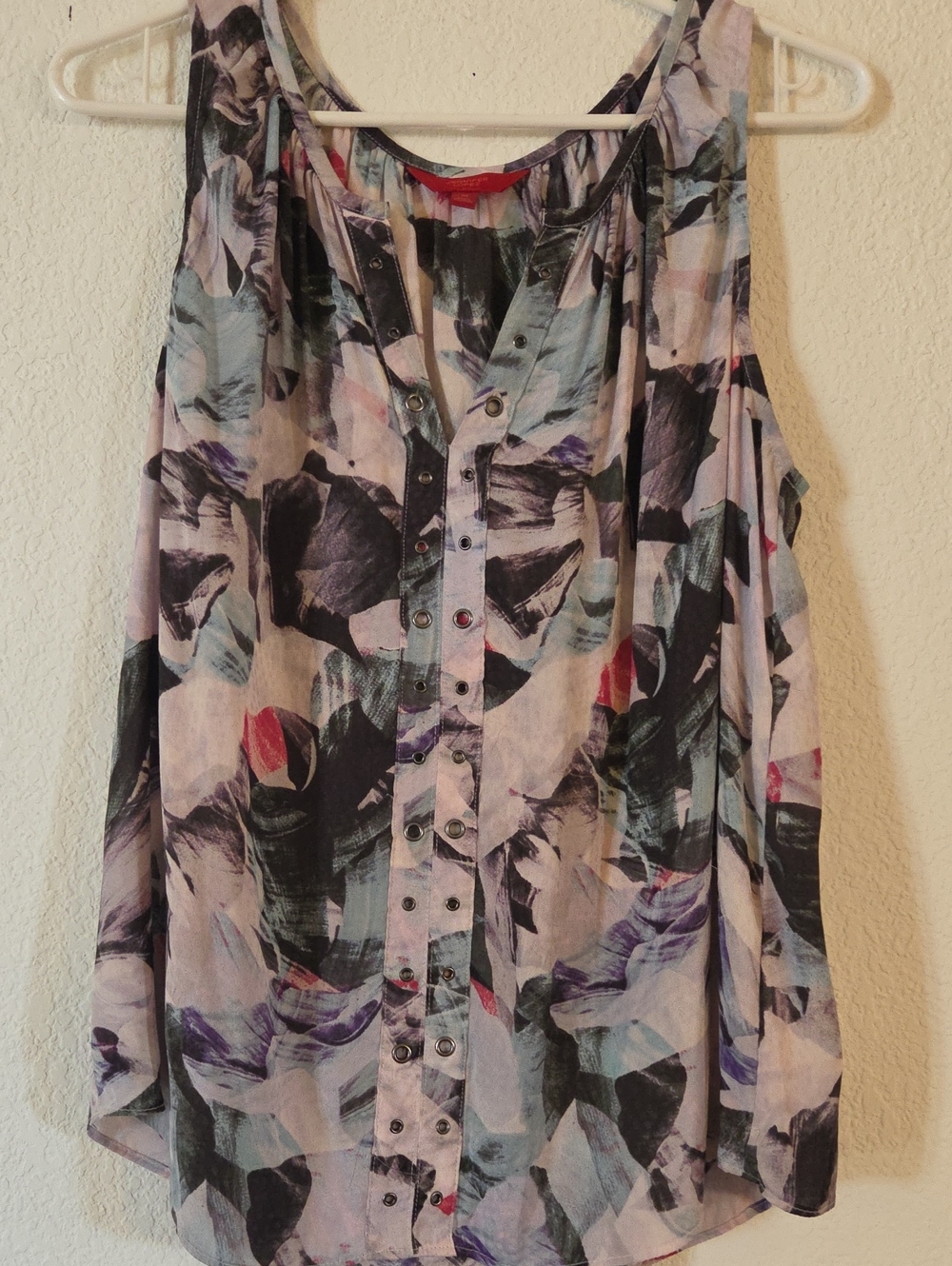 Jennifer Lopez Multicolor Abstract Print Sleeveless Camisole